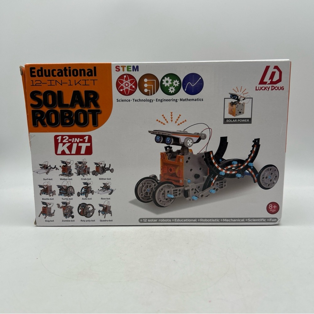 Lucky Doug STEM Solar Robot Creation Kit 12 In 1 Building Kit 190 Pieces Age 8+